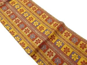 縞に横段・抽象梅模様織出し名古屋帯